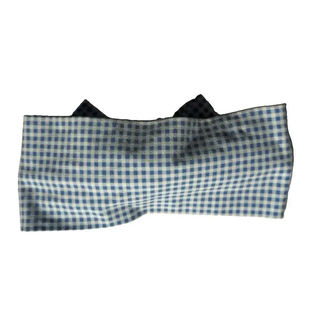 Matilda Jane Blue White Gingham Bow Headband Hair Wrap